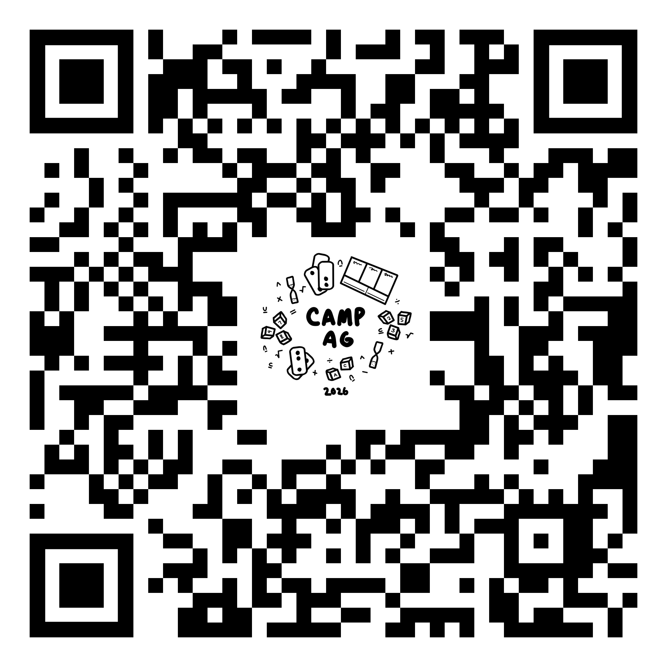 QR code linking to the Camp AG Givebutter donation page